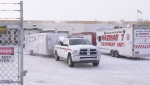 Saskatoon Fire Department responded to the city's Canada Post Depot on Jan. 25, 2022. (Dan Shingoose/CTV News)