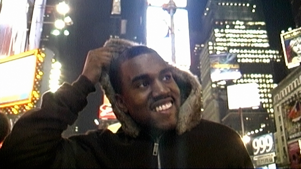 Kanye West in a scene from "jeen-yuhs" the doc