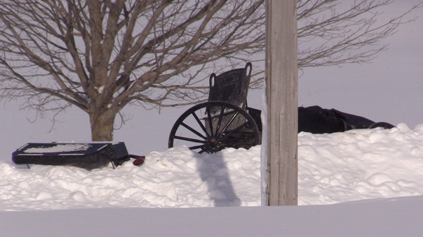 A buggy involved in a fatal Huron County crash (Scott Miller / CTV News)
