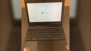 Kamloops RCMP are still searching for a suspect after dozens of laptops and other electronics were allegedly stolen from an elementary school. 