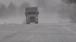 A truck travels through wintry weather. (CTV News/File Image)