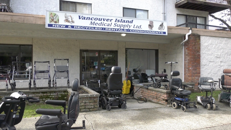 Vancouver Island Medical Supply in Saanich is shown: (CTV News)