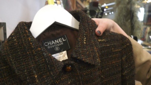 A Chanel jacket for sale at Vespucci consignment. Business is booming at Calgary second-hand stores