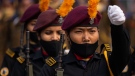 Assam Police women commandos take part in the Republic Day parade in Gauhati, India, on Jan. 26, 2022. (AP Photo/Anupam Nath)