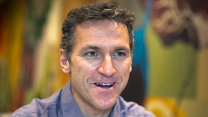 Former Canadian Olympic figure skater Elvis Stojko is shown during an interview with The Canadian Press in Toronto on Tuesday, March 25, 2014. (THE CANADIAN PRESS/ Frank Gunn) 