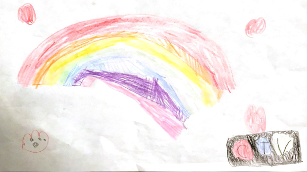 Chelsea Vachon (6 years old). She added little hearts because she loves CTV (and Matt Skube!)