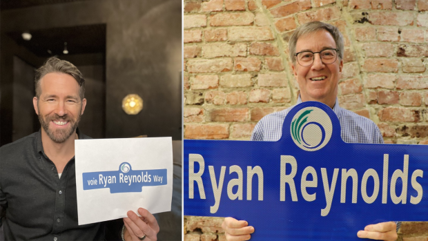 The city of Ottawa announced it is honouring Canadian actor Ryan Reynolds by naming a new street after him in the east end, in recognition of his contributions to the city. (@JimWatsonOttawa/Twitter)