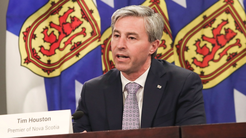 An image of Nova Scotia Premier Tim Houston during a live COVID-19 news conference on Jan. 26, 2022. (Courtesy: Communications Nova Scotia)