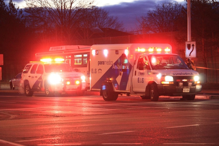 Toronto EMS respond to the fatal hit-and-run at Keele Street and Finch Avenue, early Tuesday, Dec. 8, 2009.