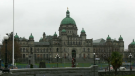The B.C. legislature building in Victoria is seen in January 2022. (CTV)