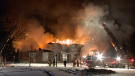 A fire engulfed a public daycare in Lorraine, considered an affluent city in the Laurentians. (Cosmo Santamaria/CTV News)