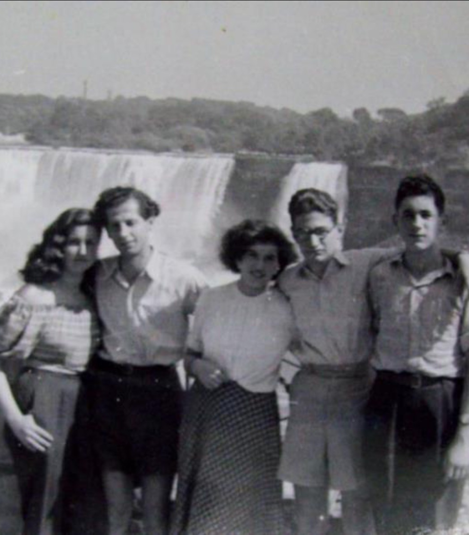 Bohm and her husband at Niagara Falls