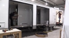 Workers at General Coach in Hensall, Ont. build movie trailers on Thursday, Jan. 27, 2022. (Scott Miller / CTV News)