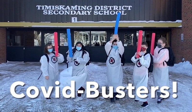If you see a ghost, who are you gonna' call? Ghostbusters. But if someone catches COVID-19, you can call the ‘COVID Busters.’ (Photo from video)