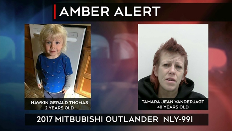 An Amber Alert was issued Thursday evening after police say a 2-year-old boy was abducted by his mother in Calgary