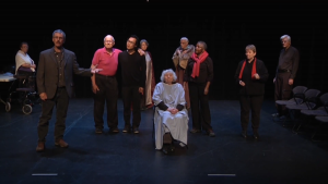 GeriActors Theatre, an intergenerational theatre company based in Edmonton, was formed in 2000 as a place where seniors could pursue their passion for performing. During the pandemic, the group moved to performing online. 
