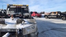 A truck rally in Owen Sound, Ont., on Friday, Jan. 28, 2022 (Rob Cooper/CTV News)