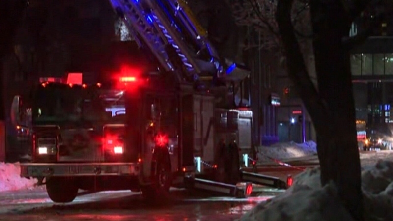 Fire in vacant apartment building