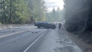The collision happened in the northbound lanes near the Malahat summit, according to police. (Brittney Marie Seymour)