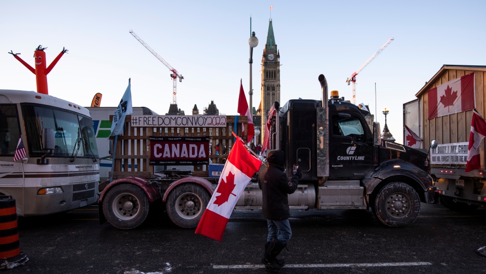 Trucker convoy Parliament 