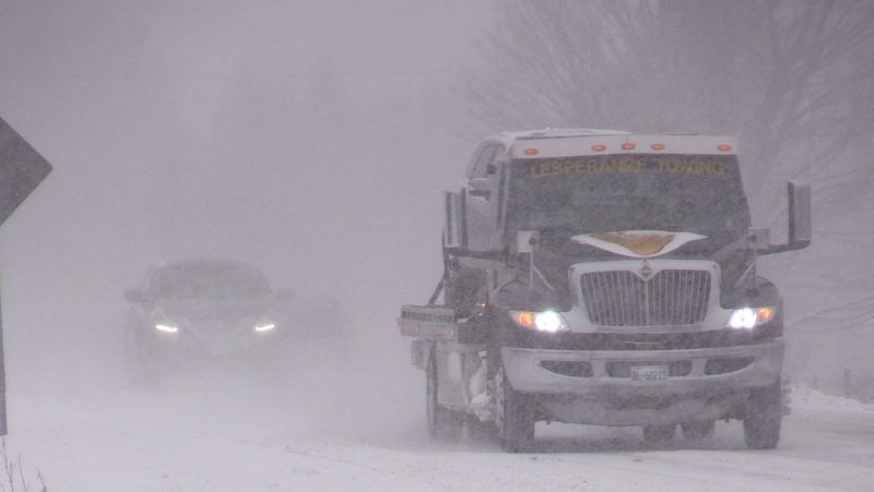 Motorists brave snow squalls across Simcoe County - file image. (Rob Cooper/CTV News)