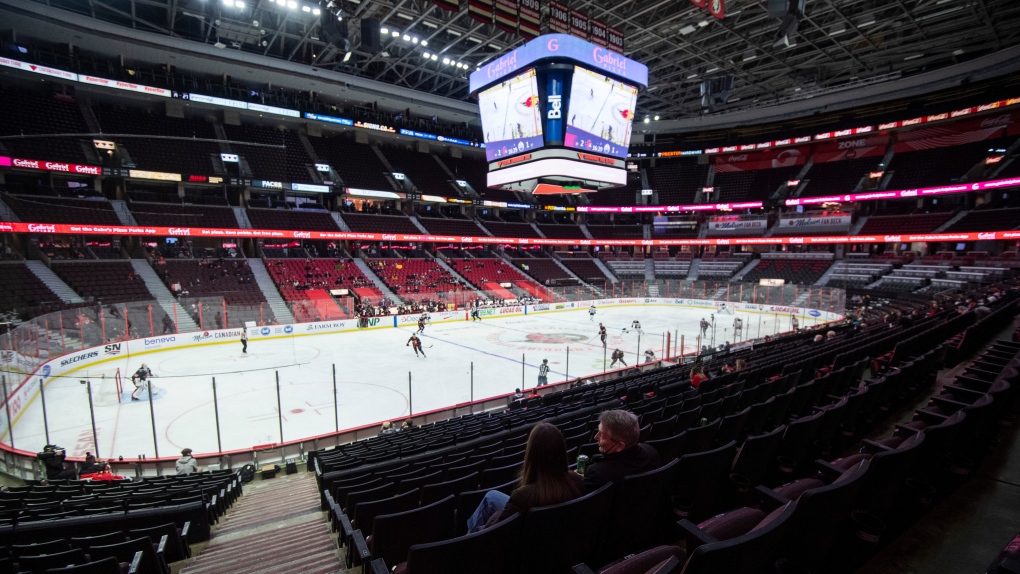 Canadian Tire Centre capacity restrictions