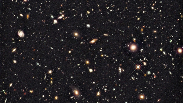This recent photo provided by NASA and the European Space Agency, and captured by the Hubble Space Telescope, shows the deepest image of the universe ever taken in near-infrared light. (AP Photo / NASA, European Space Agency)