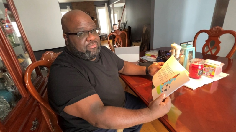 Local children’s book author Michael Assivero will take part in a virtual read along, as part of Black History Month, helping to inspire and empower the future generation. Feb. 2, 2022. Ottawa, Ont. (Tyler Fleming / CTV News Ottawa) 