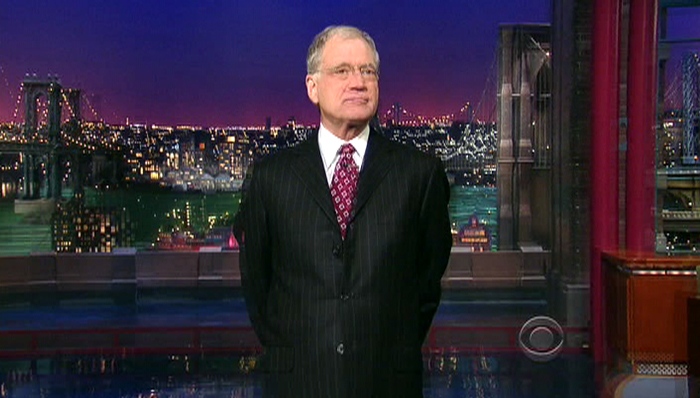 David Letterman jokes about Tiger's troubles on 'The Late Show with David Letterman' on Monday, Dec. 7, 2009.