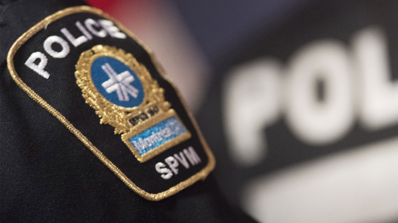 A Montreal Police badge is shown during a news conference in Montreal, Monday, October 7, 2019. THE CANADIAN PRESS/Graham Hughes