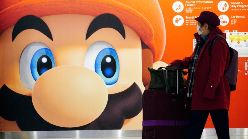 A Nintendo poster at Japan's Narita airport