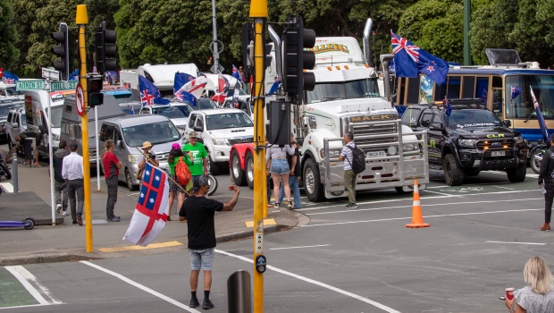 New Zealand convoy protesters clog streets near Parliament