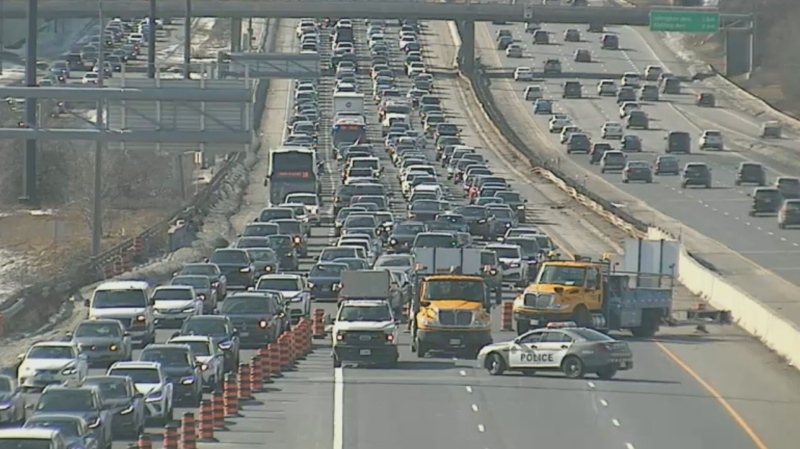 Toronto police have closed stretches of the Gardiner Expressway and Don Valley Parkway to prevent a trucker convoy from entering downtown Saturday. 