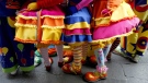 Clowns wait together in Mexico City, Wednesday, July 22, 2009. If the circus is your party theme weave Dollar Store streamers, long, paper snakes and stuffed toy lions around doorways. (AP / Eduardo Verdugo)