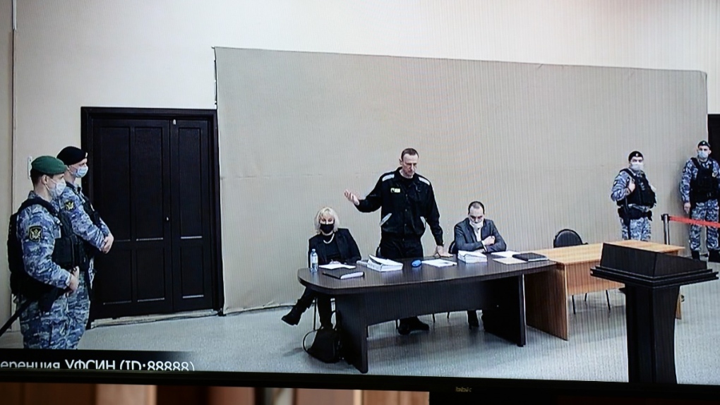 Alexei Navalny speaks in court