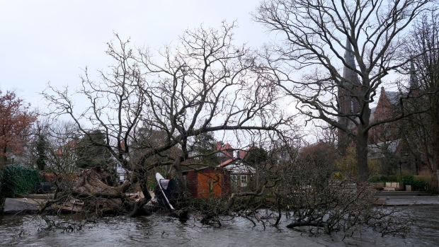 Western Europe cleans up after storm leaves at least 12 dead