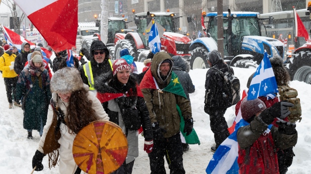 Quebec City packed with demonstrators for round-two of 'freedom' protests