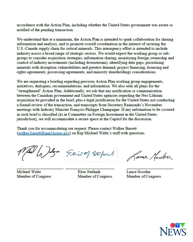 letter to several U.S. Cabinet secretaries