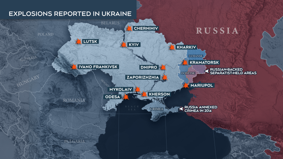 Map of Russian attacks in Ukraine (CTV News)