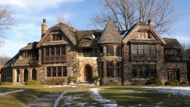The Low-Martin House in the heart of Walkerville is up for sale with an asking price of $3.4 million in Windsor, Ont. on Thursday, Feb. 24, 2022. (Rich Garton/CTV Windsor)