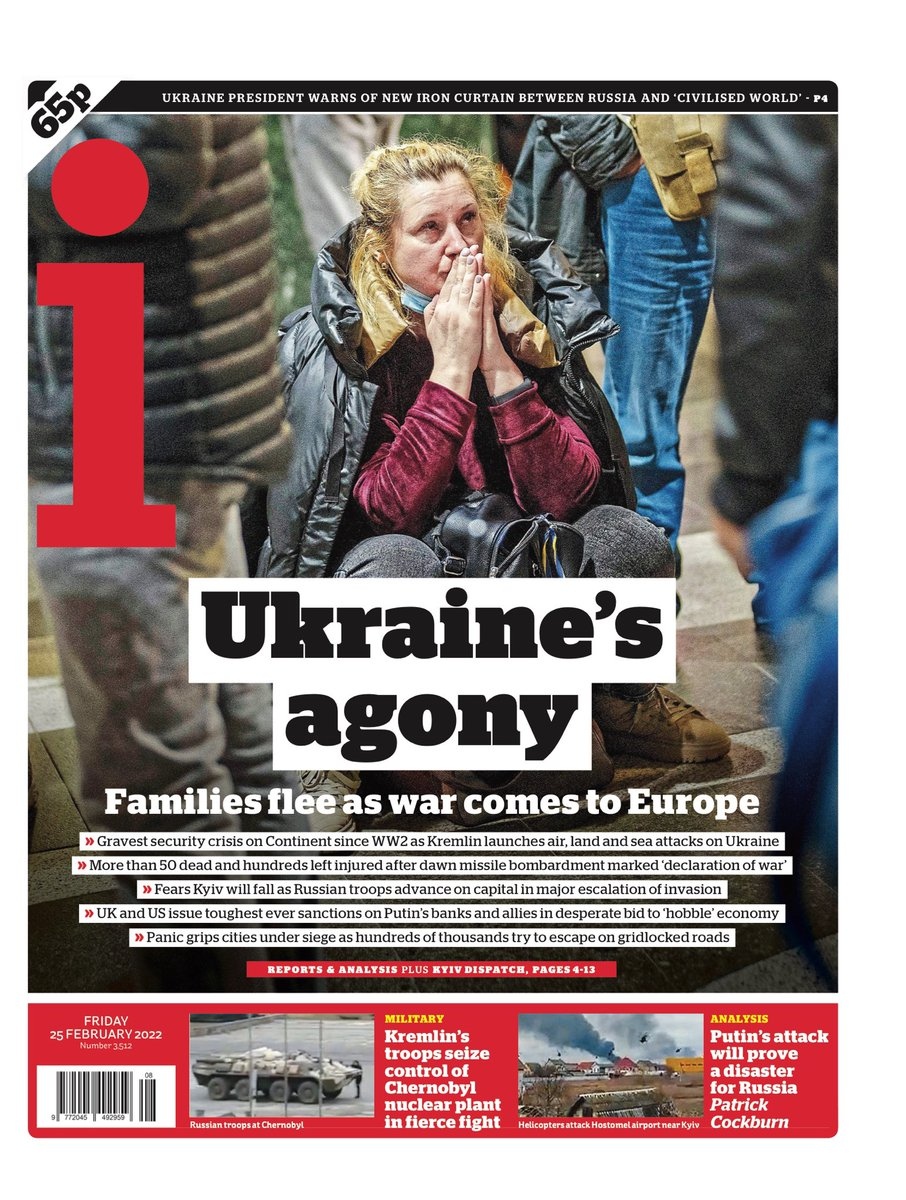 Russia-Ukraine front pages