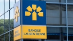 The Laurentian Bank logo is pictured Tuesday, June 21, 2016 in Montreal. THE CANADIAN PRESS/Paul Chiasson