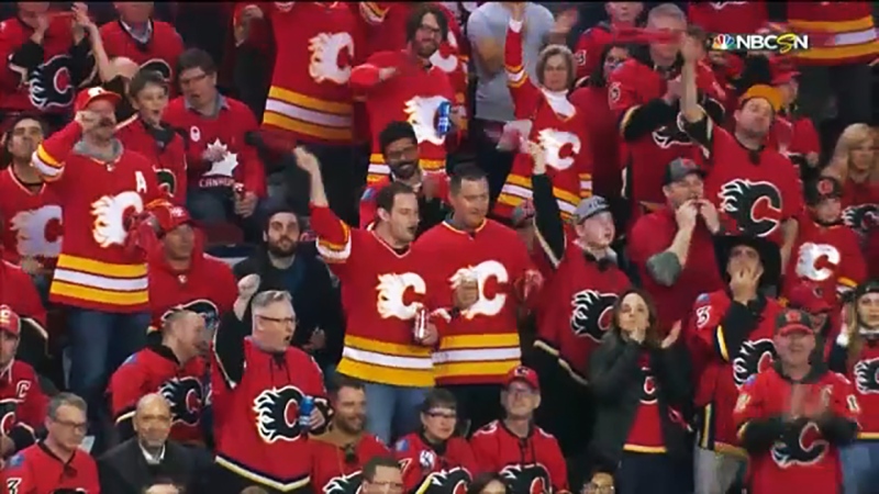 The Calgary Flames will open the Saddledome for fans to watch Game 3 Sunday night