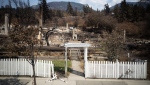 Damaged structures are seen in Lytton, B.C., on Friday, July 9, 2021, after a wildfire destroyed most of the village on June 30. THE CANADIAN PRESS/Darryl Dyck