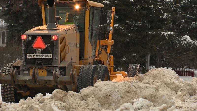 Edmonton city grader, snow removal