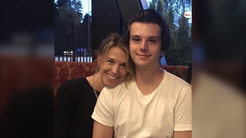 Kathleen Radu with her son Morgan Goodridge
