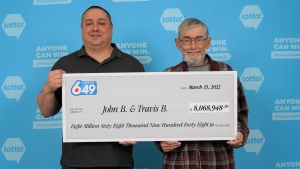 B.C. winners of $8M Lotto 6/49 prize identified as uncle-nephew duo