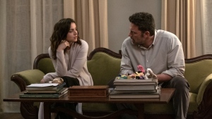 This image released by 20th Century Studios shows Ana de Armas, left, and Ben Affleck in a scene from "Deep Water." (Claire Folger/20th Century Studios via AP)