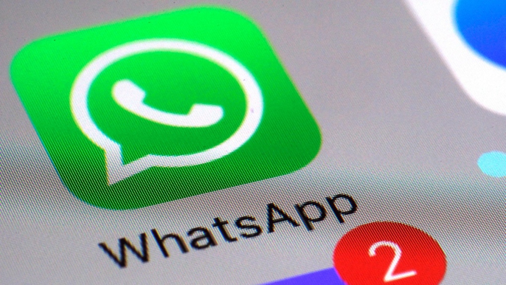 WhatsApp logo on a smartphone