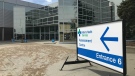 Edmonton's EXPO Centre set up as a COVID-19 assessment centre. File photo.